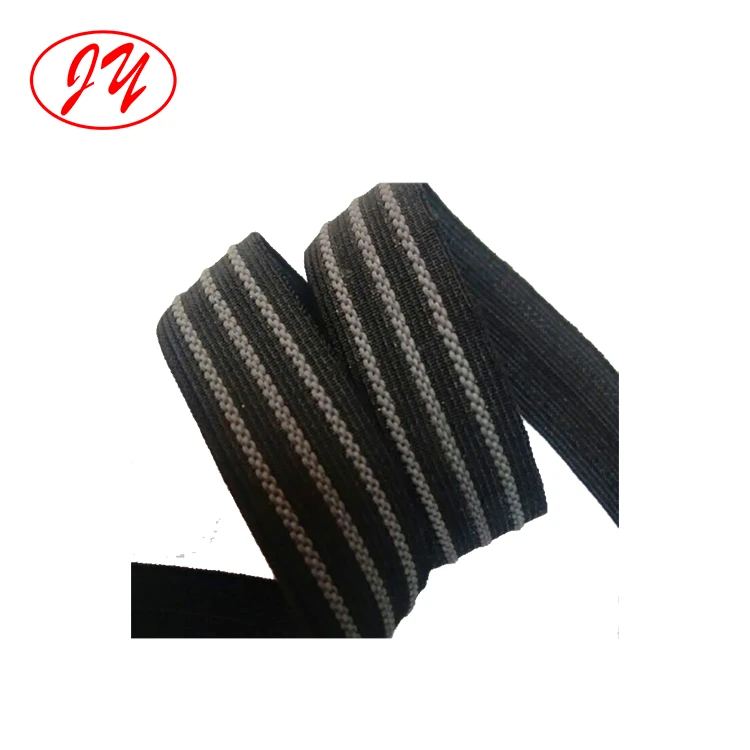 Anti slip elastic rubber nylon webbing belt adhesive dripping rubber webbing strap for shoes bags