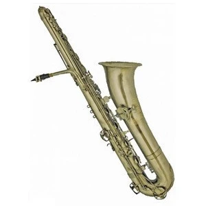 antique gold finish bass saxophone, Bb sax, professional saxophone