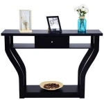 Antique Vintage Rustic Oak Luxury Modern Hall Wood Console Table with Drawer