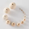 Assorted Size Natural Unfinished Wood Round Beads for DIY Project