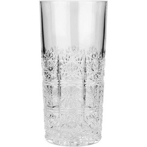 Aurum Crystal AU50845, 12 Oz Hand-Made Crystal Highball Tumblers, Drinking Beverage Cocktail Glasses Set of 6