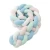 Import Baby Crib Bumper Cute Comfortable Knotted Braided Plush Nursery Protection Safe Bumper Grey &amp; Pink Knot Pillow Cushion Protector from China