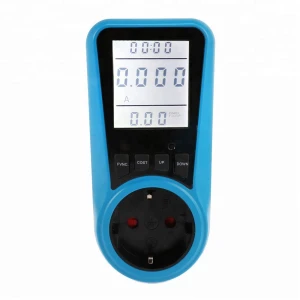 Backlight smart LCD Plug Power Meter Energy Watt Voltage Amps Meter with Electricity Usage Monitor