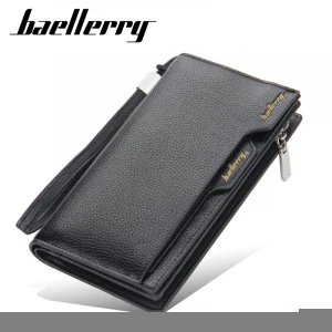 Baellerry 2021 high quality multifunction phone money wallet mens leather wallet