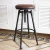 Import Bar Counter Round Metal Bar Stool Kitchen High Stool Wooden / Pu Leather Seat Chair from China