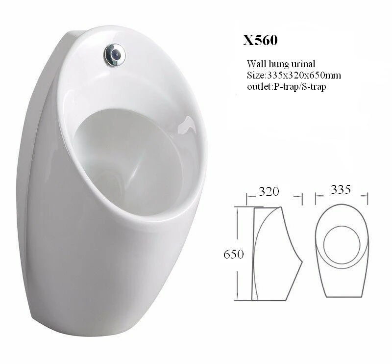 bathroom sanitary ware waterless ceramic wall mounted urinal toilet bowl for male