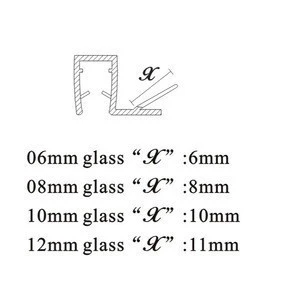Bathroom Wall Glass Fitting Accessories for Shower Room Door
