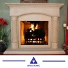 Beige marble fireplace gas fireplace home depot fireplace