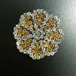 Best quality flower shape iron on heat press rhinestone patch diamond strass applique for shoes decoration