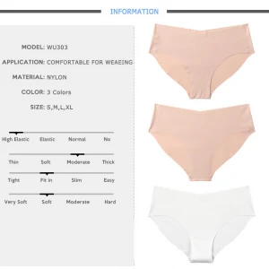 Ladies Silk Elastic Underwear Women Invisible Seamless Plus Size Panties -  China Underwear and Lingerie price