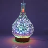 Best Selling Products New Arrivals Stained Glass 3d led ultrasonic Color Aroma Essential Oil  Humidifier 100ml