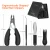 Import Bestope 4 Pieces stainless steel manicure care tool black nail cutter set nail clipper with PU pouch from China