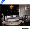 Big adult antique double  round bed on sale set fabric design bedroom  strong bed frame king size round bed