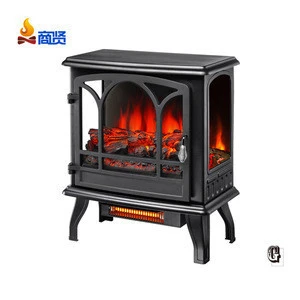 black freestanding led decorative cheap electric fireplace