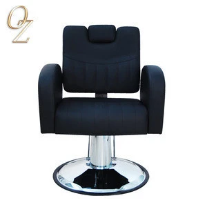 Black Hydraulic PVC Vinyl hair cut Styling Chair Hair Salon Equipment
