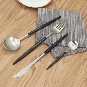 Black PVD coating satin finish high quality stainless steel cutlery set/Stainless Steel Flatware/Tableware