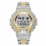 Blues RTS Hip Hop Shock Digital Luxury LED 18K Gold Male Watches
