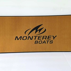 Boat Helm Station EVA Brushed Brown Pad W/ Monterey Boats Logo 406mmx 991mmx 13mm 16" x 39" x 1/2"