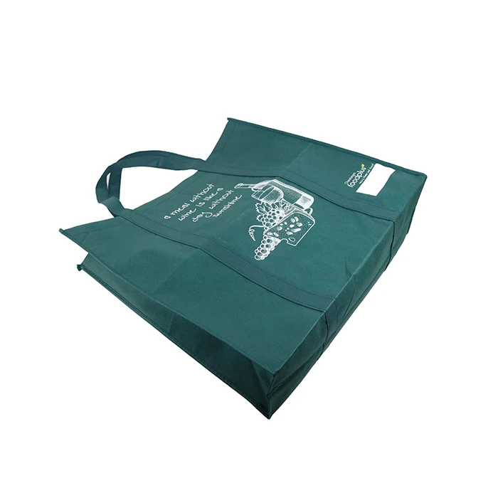 bolsas reutilizables al por mayor silk screen printing non woven material stronger handle shopping promotional tote bags