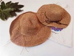 bowknot tied wax cord decor female beach hat Oversized cornice and straw hat