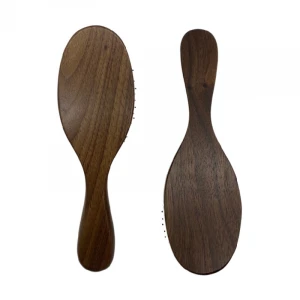 Brand new design hair comb high grade black walnut brush comfortable and stylish wholesale customization