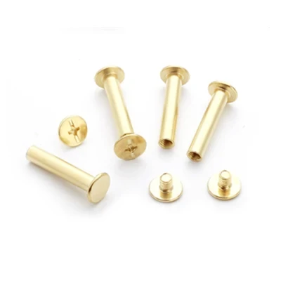 Brass Binding Post Male and Female Chicago Screws for Leather Belt