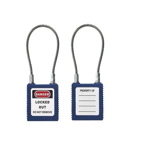 Breed 3MM Dia 150MM Steel Cable Same key Safety Padlocks For Industrial Lockout Tagout KA G43