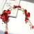Import Bridal red headdress Chinese flower headband wedding hair accessory from China
