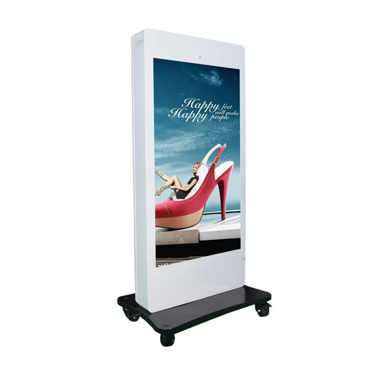 camping LCD outdoor waterproof Screen with wheels moving LCD digital signage advertising display