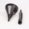 Car Refueling Long Stem Funnel, Car Filling Equipment Accessories Black Plastic Funnel With Strainer Spout