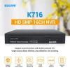CCTV NVR 5MP 16CH HD1080P ONVIF H265 HD MI VGA RJ45 USB ESCAM K716 Network Video Recorder