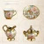 Import Ceramic Porcelain Arabic Turkish Pakistan Classic Metal Coffee And Tea Set from China