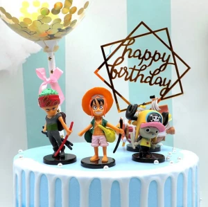 Cheap 6pcs Birthday Gift Toy juguetes Models Decoration Japan Cartoon Anime Luffy  Doll Mini PVC One Piece Action Figures