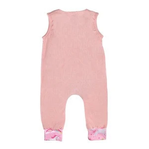 Cheap high quality  fashion organic cotton girls romper baby toddler clothing