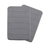Cheap Memory Foam Bath Mats 50cmx80cm Bathroom Horizontal Stripes Rug Absorbent Soft Comfort Non slip Bath Mats