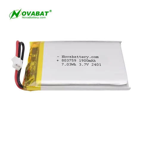 Cheap Price 1900mAh 3.7V 803759 rechargeable lithium ion Battery llithium polymer battery Tracking devices Medical devices