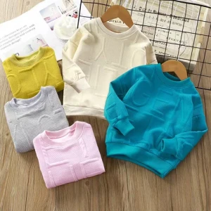 Children clothing boy baby girl fashion o neck long sleeve sweatshirt wholesale boy sweatshirt