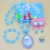 Import Childrens cartoon girl hair ornaments Frozen princess pendant necklace bracelet earclip ring set from China