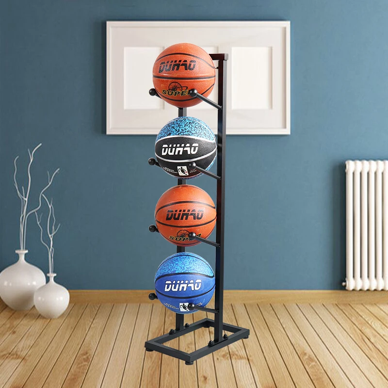 China basketball and football exhibition display stand sporting goods display rack