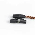 China Manufacturer Bags Clothing Fastener Plastic Rope  End Cord Stopper With Lid Matte Black End Lock With Cap