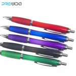 China Transparent Barrel Retractable Plastic Ball-point Pen for Promotion