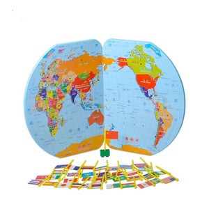 Buy Classic Puzzle World Map Toy Children Awareness National Flags ...