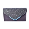 Classic Women Crossbody Velvet and Glitter Handbag Envelope Clutch Evening Bag  41074-15