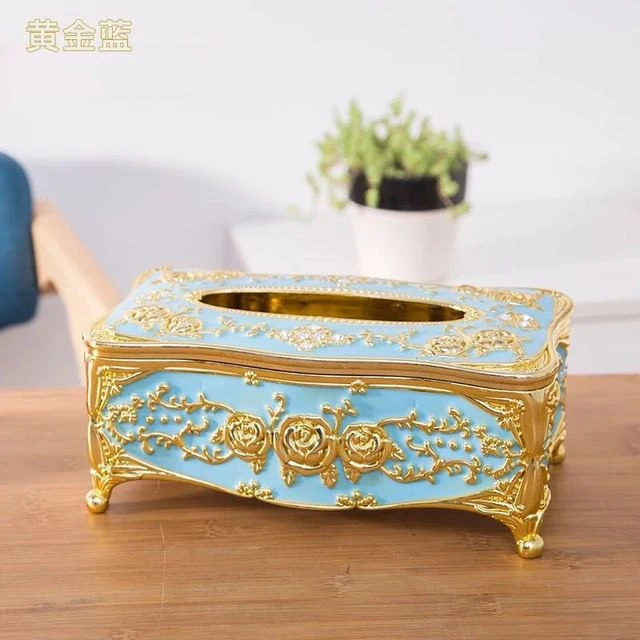 Classical flower decorate wedding  Acrylic tissue box for home deco