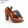 Classy point toe lady block heeled shoes