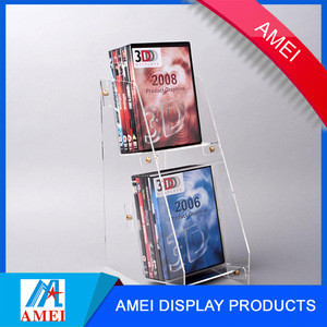Buy Clear Acrylic Unique Dvd Cd Display Rack from Shenzhen Amei Display ...