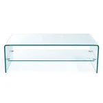 Clear Tempered Glass Nesting Coffee Table Morden Glass Side/Tea/Coffee Table