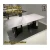 Import clover base titanium  black mirror  rectangle  long dinning table from China