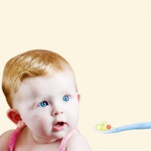 Colorful Flexible Food Grade Non-toxic Silicone Baby Feeding Spoon