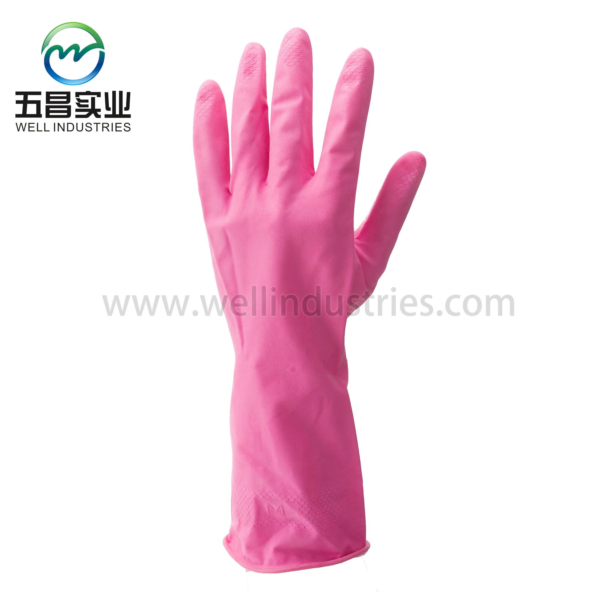 Colorful Latex household gloves/ Latex cleaning gloves/ Dip flocklined and Spray flocklined with good price